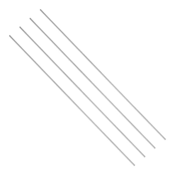 Uxcell 4 pcs Titanium Round Rod, 3mm Dia 407mm Length GR5 Metal Solid TC4 Titanium Round Bar for Model Plane Cars Ship DIY Craft Metal Working [0.12 x 16IN]