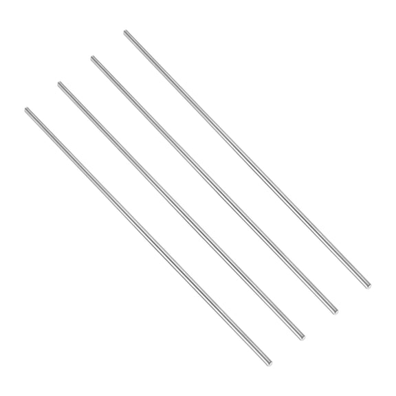 Uxcell 4 pcs Titanium Round Rod, 4mm Dia 204mm Length GR5 Metal Solid TC4 Titanium Round Bar for Model Plane Cars Ship DIY Craft Metal Working [0.16 x 8IN]