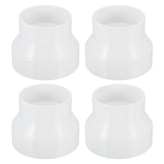 Uxcell 4" to 3" Duct Reducer, 4pcs Duct Connector Ducting Inline Adapter Increaser for HVAC Air Cooling Ventilation