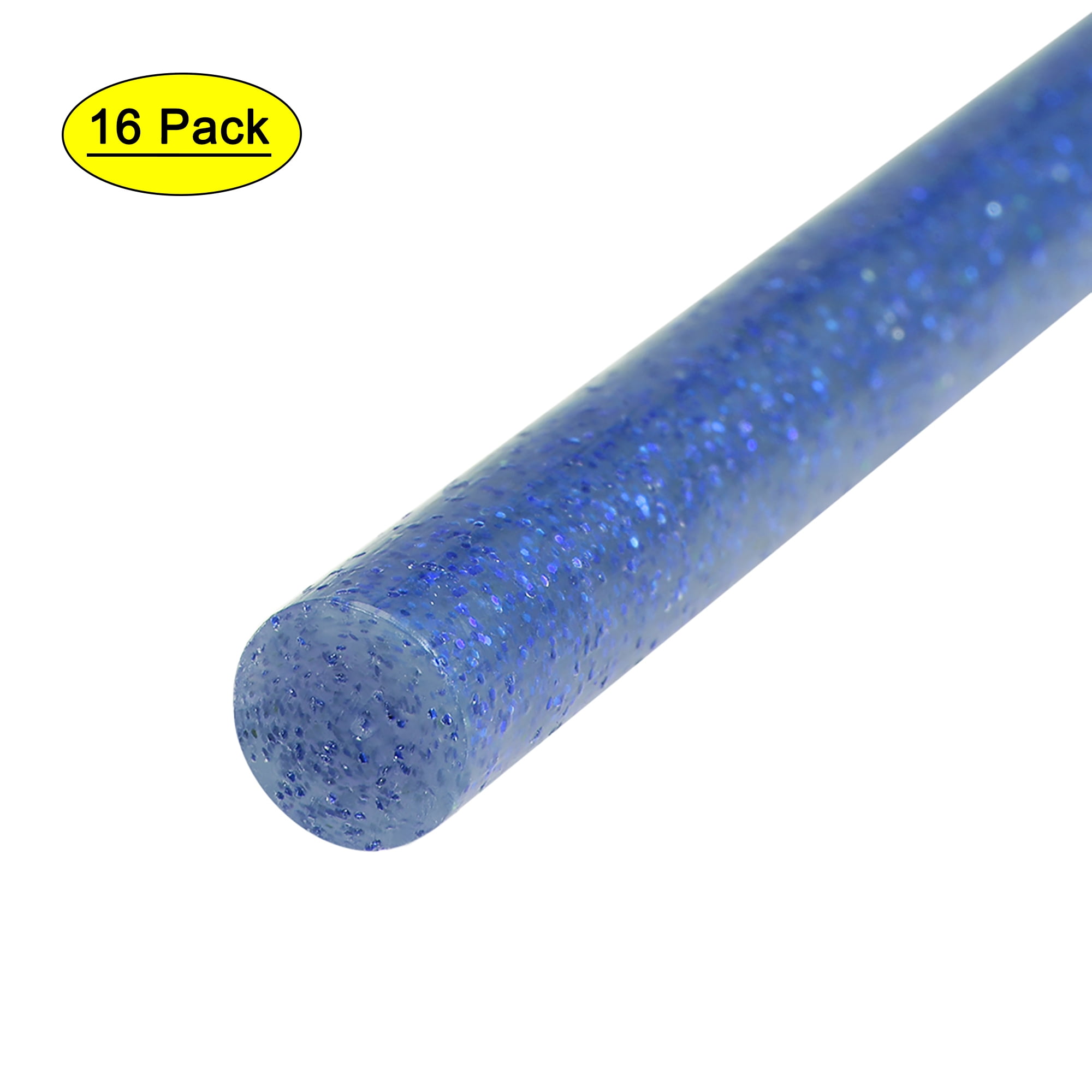 Uxcell 4 inch x 0.27 inch Glitter Blue Mini Hot Glue Gun Sticks for Glue Guns 16 Pack