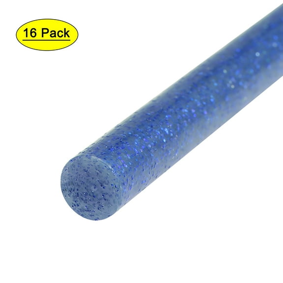 Uxcell 4" x 0.27" Glitter Blue Mini Hot Glue Gun Sticks for Glue Gun 16 Pack
