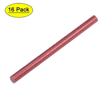 Uxcell 4" x 0.27" Glitter Red Mini Hot Glue Gun Sticks for Glue Gun 16 Pack