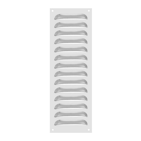 Uxcell 4 x 12 Inch 304 Stainless Steel Vent Cover, Screen Air Grille HVAC Louvered Grill, Silver Tone