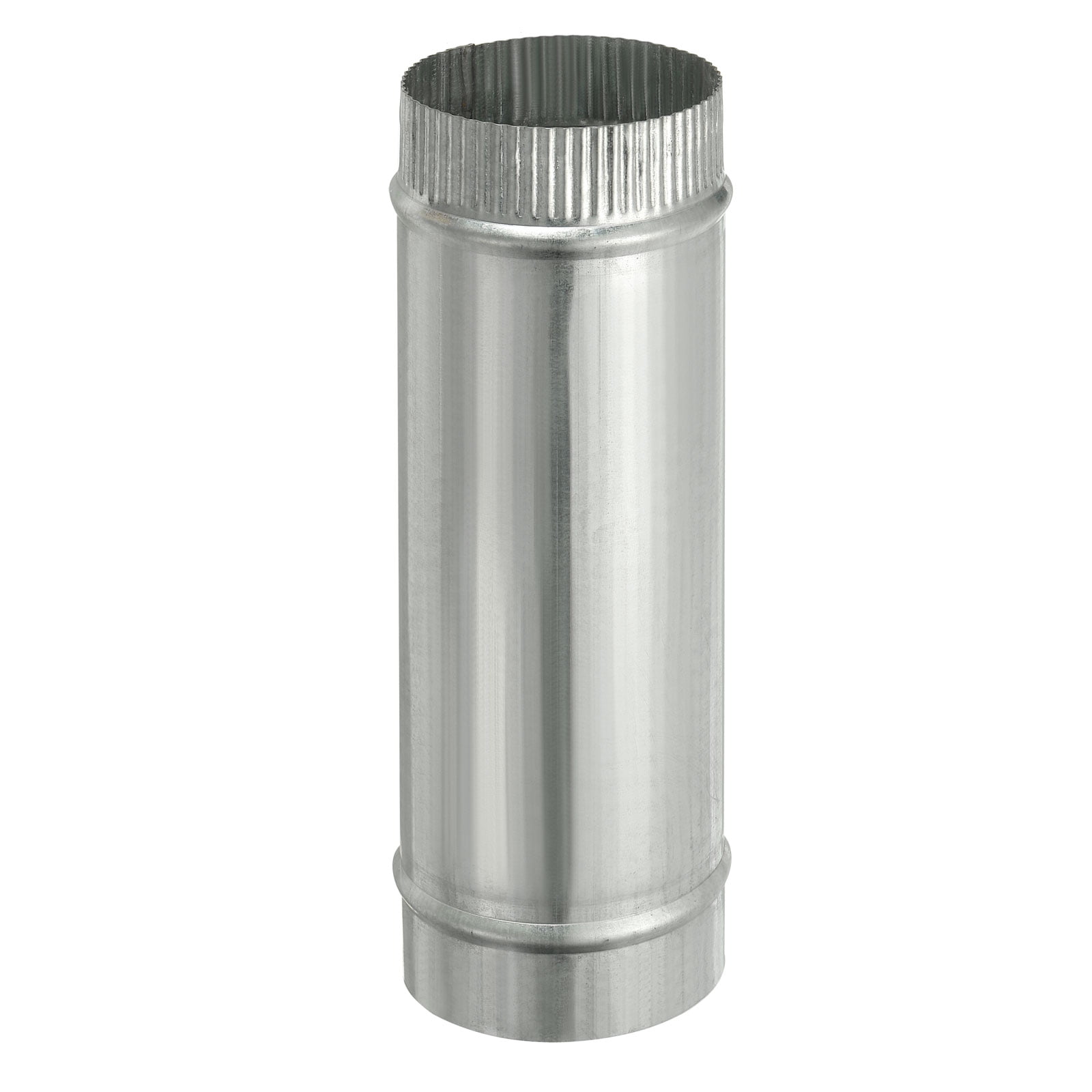 Uxcell 4 x 12 Inch Round Dryer Duct, 1PCS Galvanized Steel Crimped Straight Air Vent Duct Extension Coupler Pipe Adapter Connector for HVAC Dryer Hood Ventilation Chimney, Silver