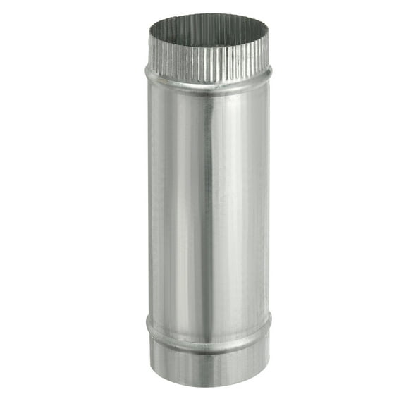 Uxcell 4 x 12 Inch Round Dryer Duct, 1PCS Galvanized Steel Crimped Straight Air Vent Duct Extension Coupler Pipe Adapter Connector for HVAC Dryer Hood Ventilation Chimney, Silver