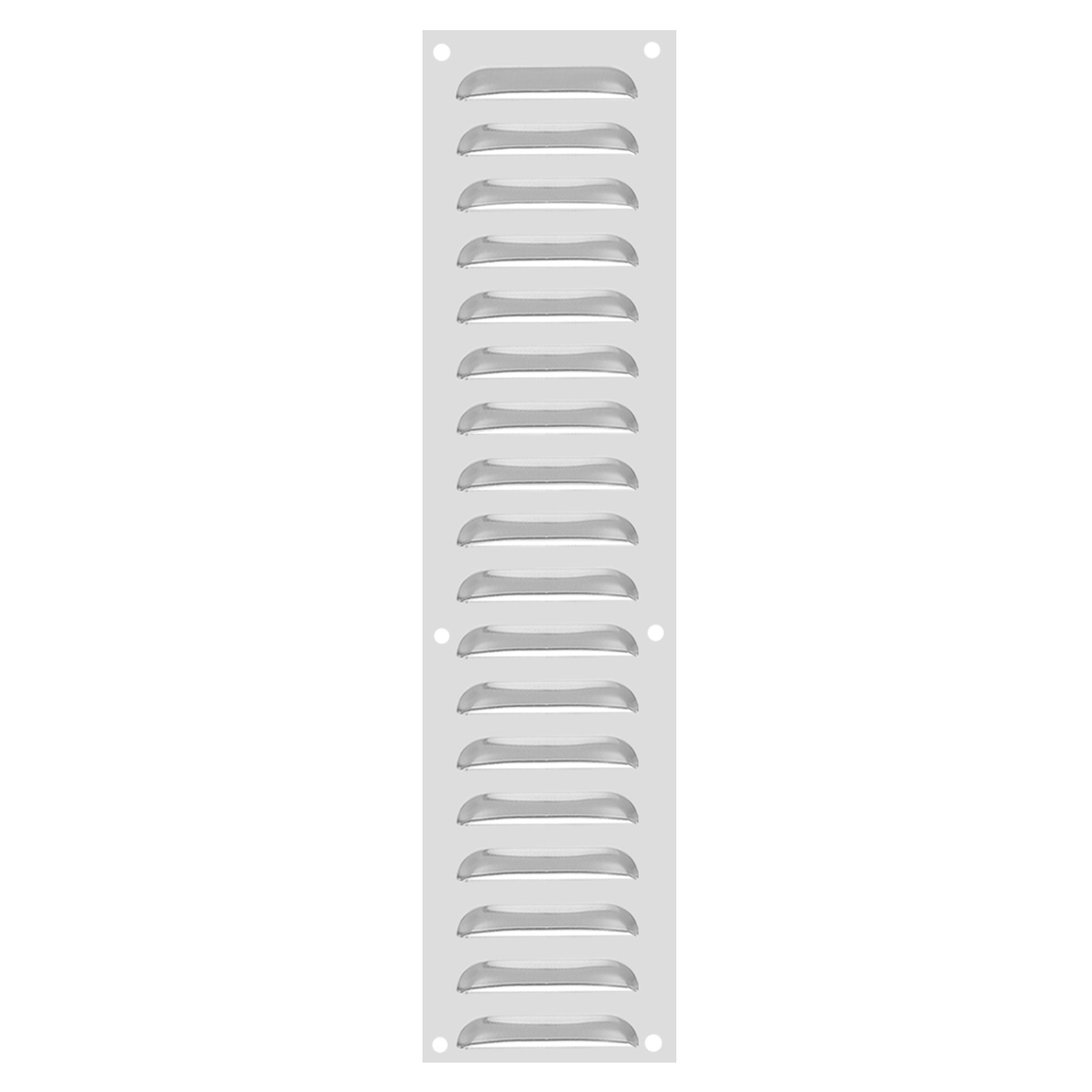 Uxcell 4 x 20 Inch Aluminum Vent Cover, Air Grille Ventilation Cover HVAC Louvered Grill, Silver Tone