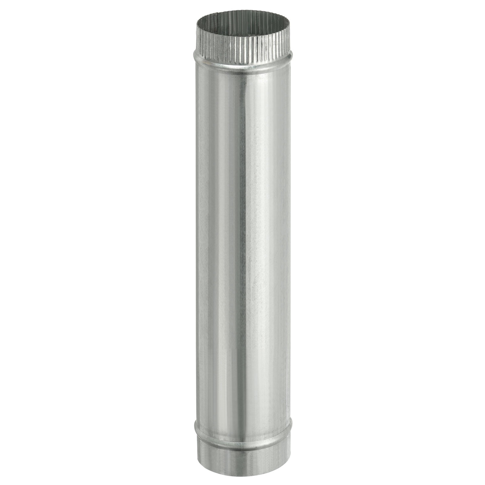 Uxcell 4 x 20 Inch Round Dryer Duct, 1PCS Galvanized Steel Crimped Straight Air Vent Duct Extension Coupler Pipe Adapter Connector for HVAC Dryer Hood Ventilation Chimney, Silver