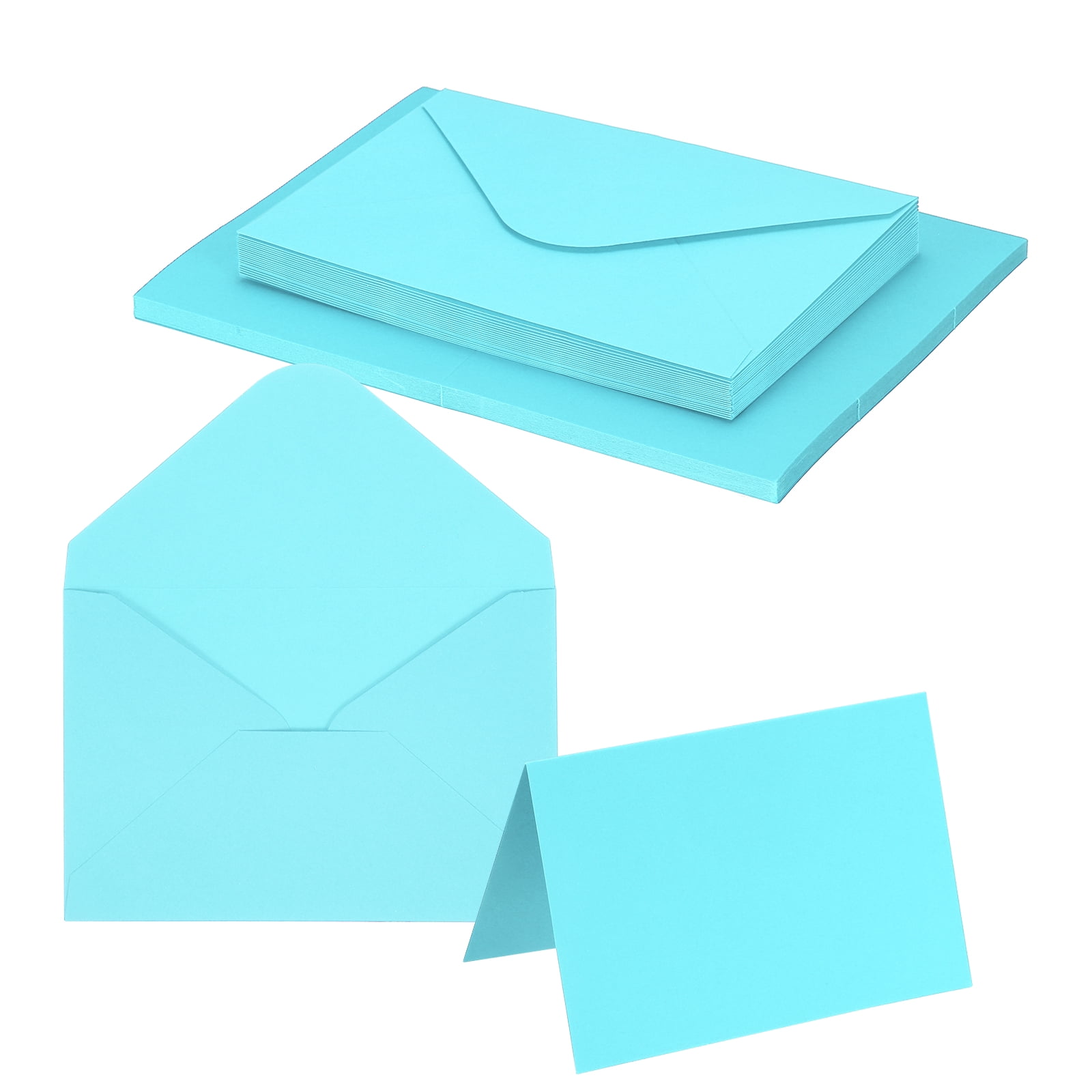 Uxcell 4 x 6" Blank Greeting Cards and Envelopes, 20Sets Half Fold Note ...