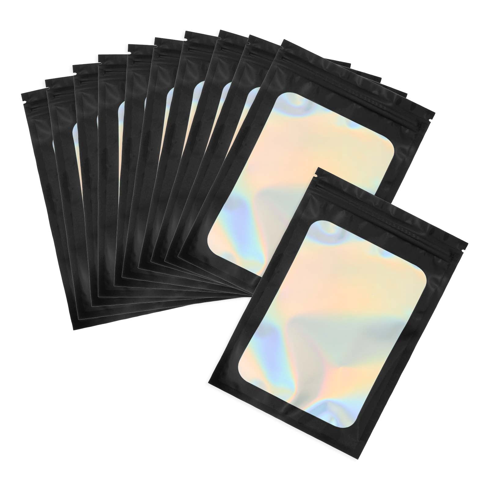 Uxcell Foil Pouch Bags Packaging Clear Window Resealable Sample Bag for ...