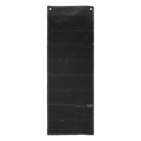 Uxcell 4" x 6" Index Card Holder Sleeve, 16 Card Slots Organizer Sleeve for Office Home Organization, Black