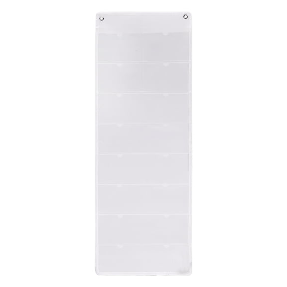 Uxcell 4" x 6" Index Card Holder Sleeve, 16 Card Slots Organizer Sleeve for Office Home Organization, White