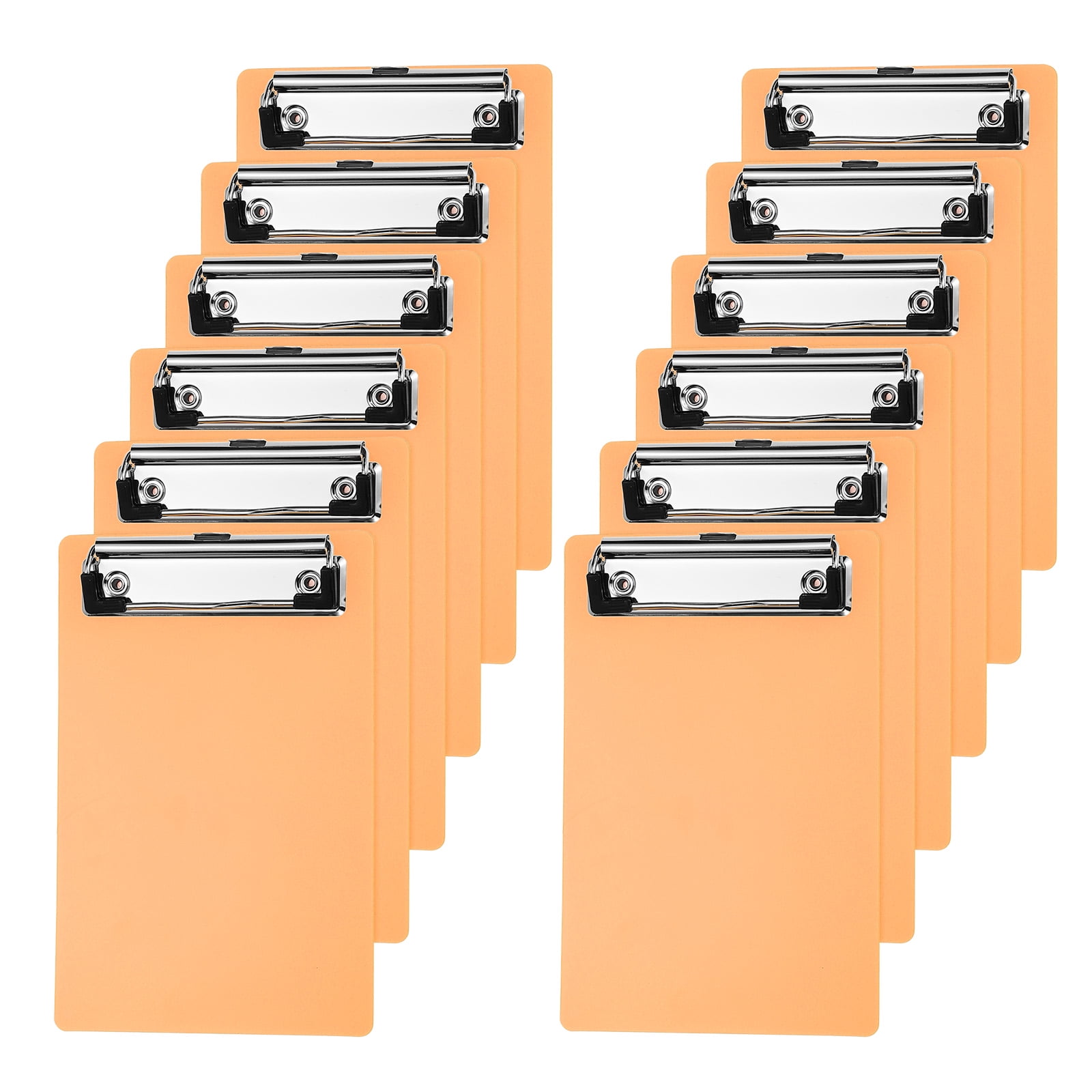 Uxcell 4" x 6" Plastic Clear Hanging Clipboard A5 Transparent Clipboard, Green,12Pcs