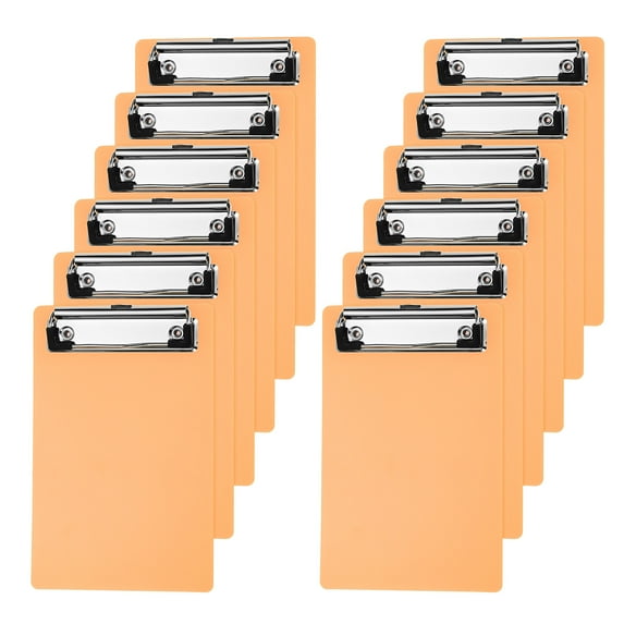 Uxcell 4" x 6" Plastic Clear Hanging Clipboard A5 Transparent Clipboard, Green,24Pcs