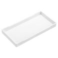 thumbnail image 1 of Uxcell 4" x 8" Small White Mini Tray Plastic Rectangular Wooden Serving Trays White, 1 of 6