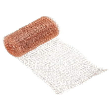 Uxcell 4"x118" Copper Mesh Roll Pure Copper Wire Mesh Corrugated Shape Double Layer Mesh Screen