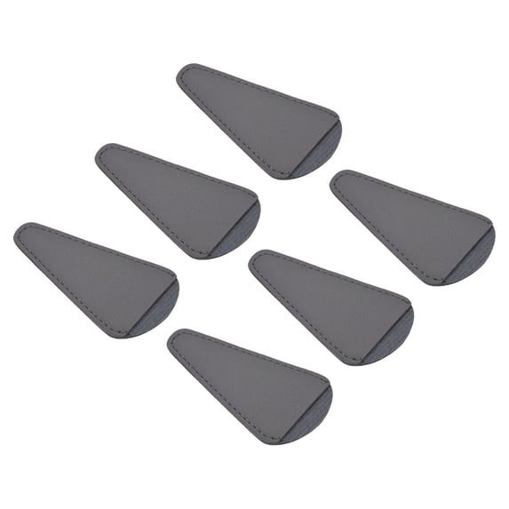 Uxcell 4"x2.2" PU Leather Scissors Sheath Cover Protector for Eyebrow Trimming Beauty Tool, Grey 6 Pack