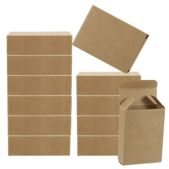 Uxcell 4"x3"x1" Paper Soap Box Homemade Soap Boxes Rectangle Presents Packaging Boxes, Brown 30 Pack