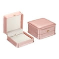 thumbnail image 1 of Uxcell 4"x4" Necklace Pendant Box, 2 Pack Velvet Chain Box Vintage Jewelry Holder for Wedding Engagement, Rose Gold, 1 of 6
