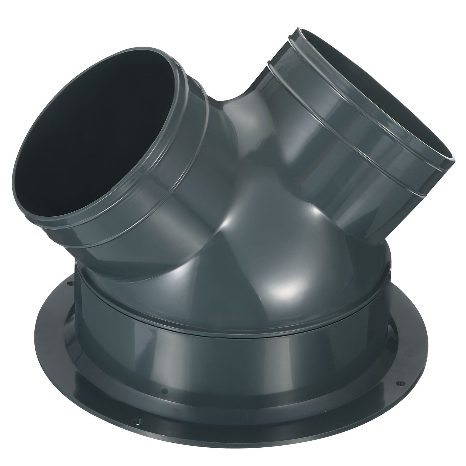 Uxcell 4"x4"x6" Y Reducer Connector 3 Way Duct Splitter Exhaust Pipe Adapter with Flange Grey