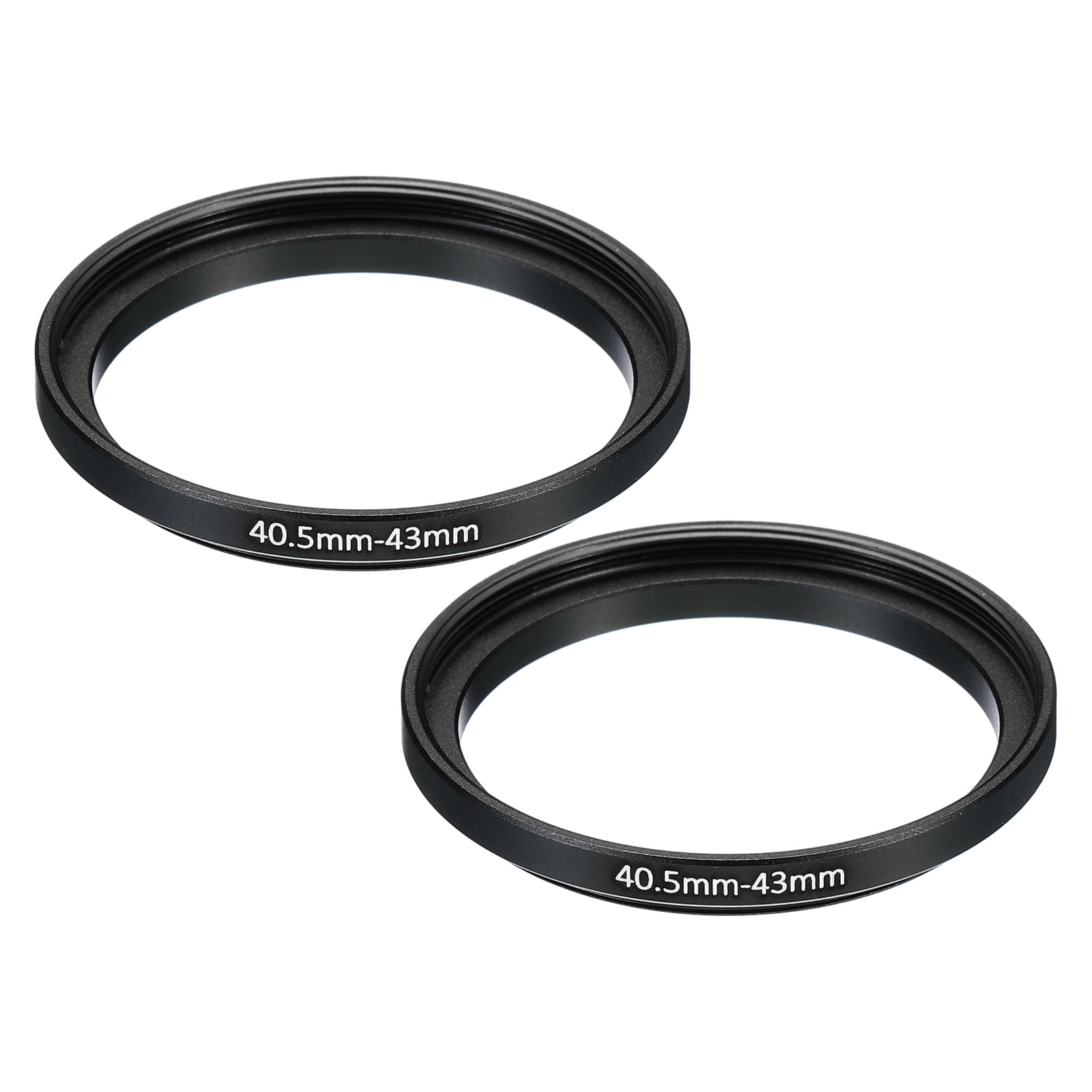 Uxcell 40.5mm-43mm Metal Step Up Ring, 2 Pack Camera Lens Filter ...