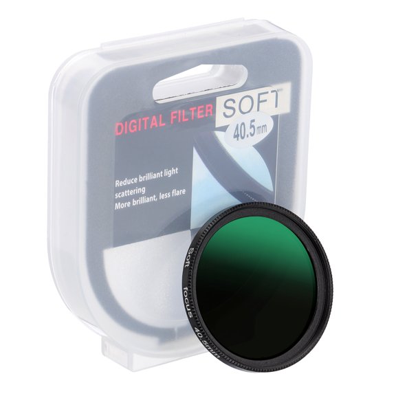 Uxcell 40.5mm Mist Filter, Soft Diffusion Filter Fog Effect Camera Lens Filter Slim Optical Glass with Lens Cap, Black