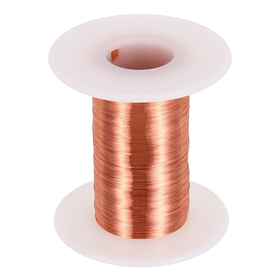 Uxcell 40 AWG Magnet Wire, 40 Gauge Enameled Copper Wire, 2 oz Magnetic Coil Wire for Transformer, Motor, Electric, 155C(311F)