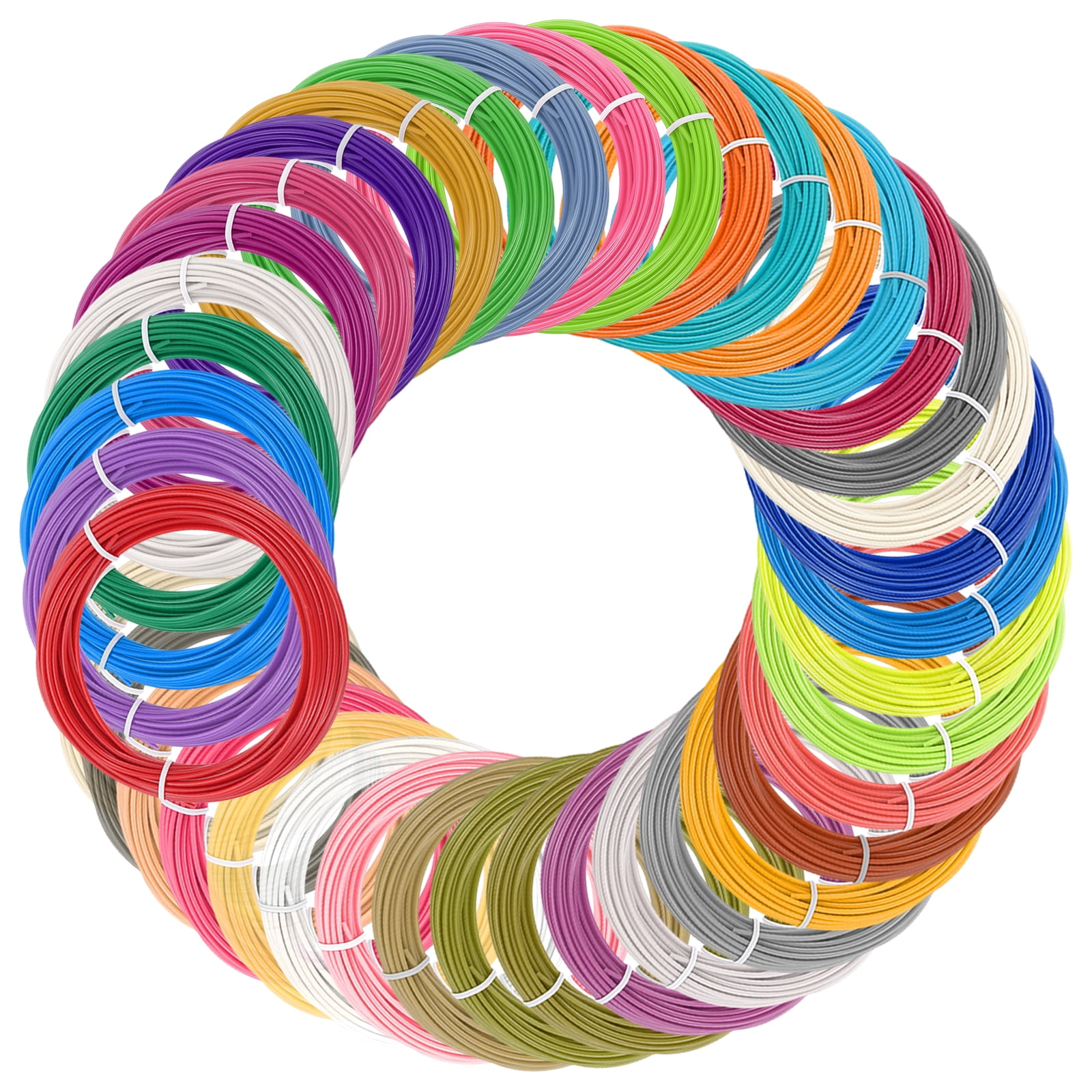 Uxcell 40 Colors 3D Pen Filament, 1.75mm Each 33FT, Total 1320FT PCL Filament Refills Low Printing Temperature for 3D Drawing Pens