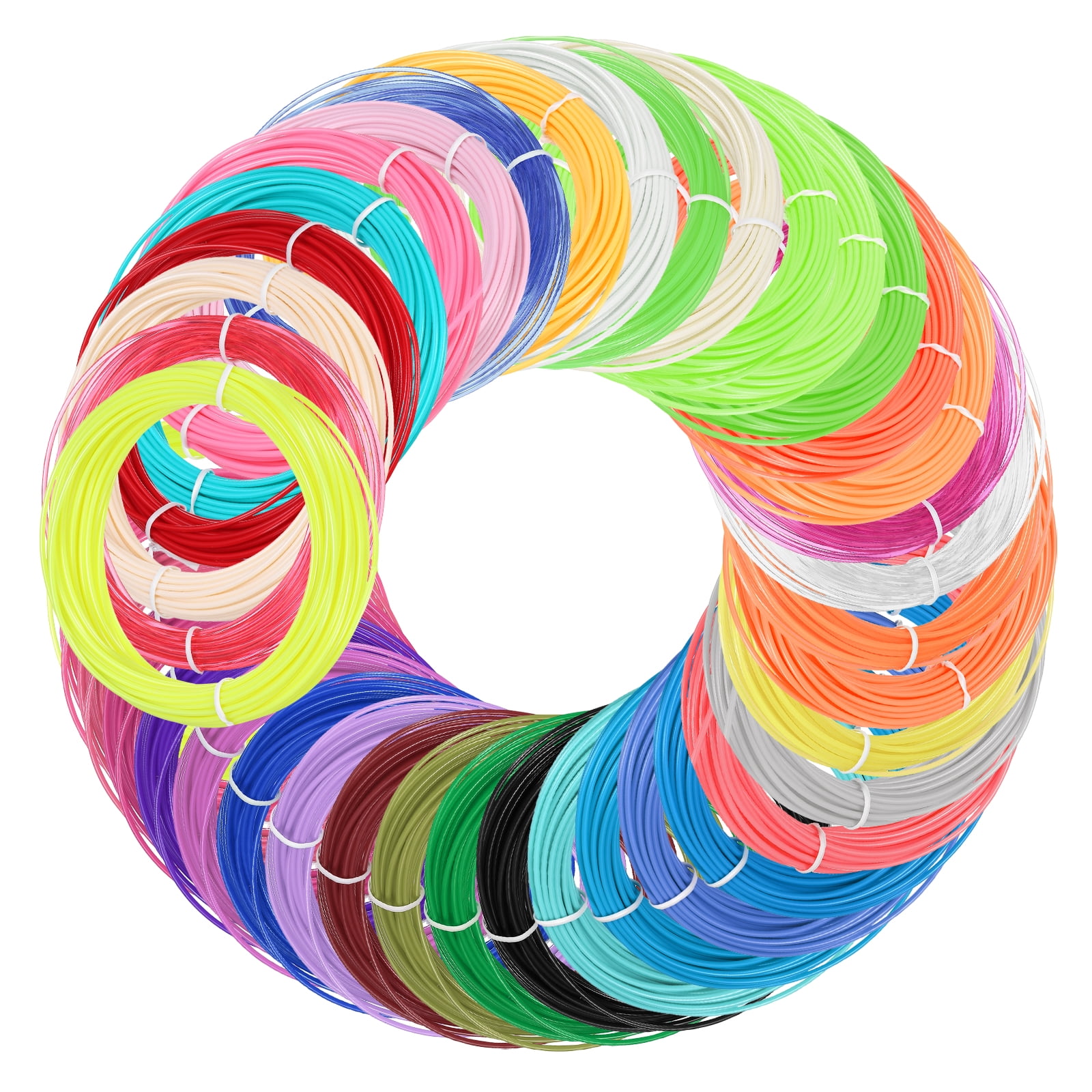 Uxcell 40 Colors ABS 3D Pen Printer Filament Refills, Each Color 16.4 Feet Total 656 Feet 1.75mm Printing Filament for Most 3D Printing Pens