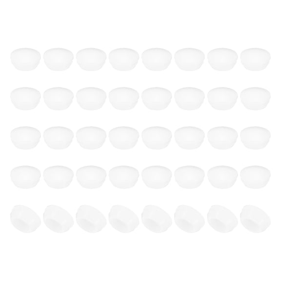 Uxcell 40 Count Silicone Round Snap, Furniture Hole Plug Translucent 14mm
