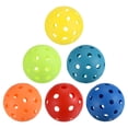 thumbnail image 1 of Uxcell 40 Holes Outdoor Pickleball Balls USA Pickleball Pickleball Ball for Amateurs, 6 Colors 6 Pack, 1 of 7