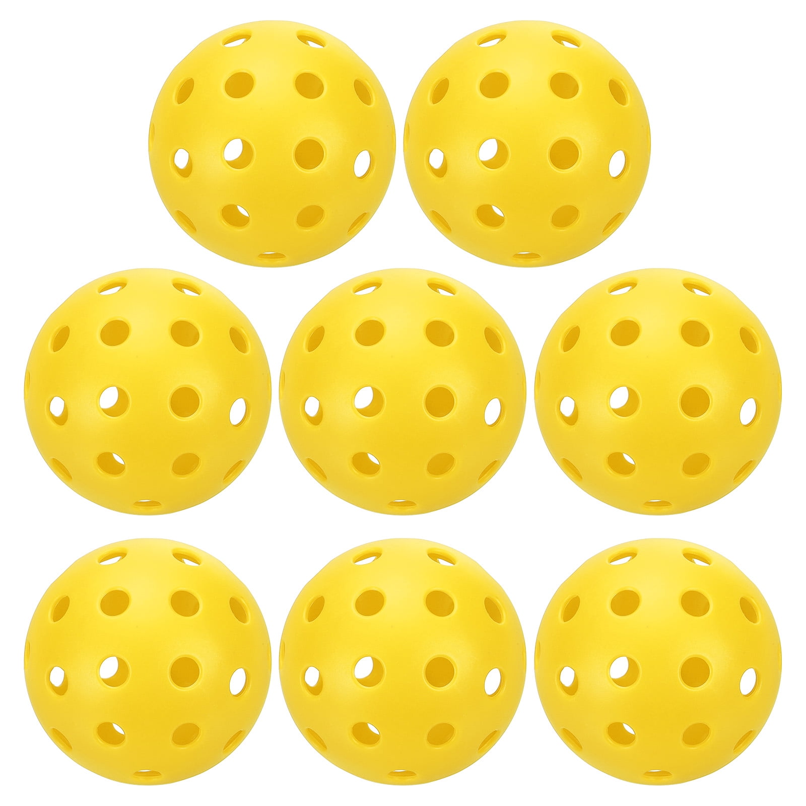 Uxcell 40 Holes Outdoor Pickleball Balls USA Pickleball Pickleball Ball for Amateurs, Yellow 8 Pack