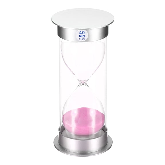 Uxcell 40 Minute Sand Timer, Sandy Clock, Count Down Sand Glass, Pink Sands