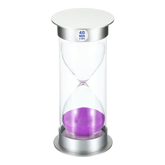 Uxcell 40 Minute Sand Timer, Sandy Clock, Count Down Sand Glass, Purple Sands
