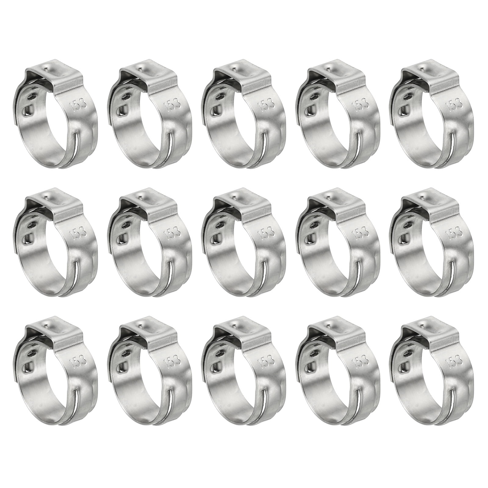 200-Pack 1/2" PEX Cinch Clamps – 304 Stainless Steel Single Ear Hose Clamps For PEX Pipe Fittings, Plumbing & More