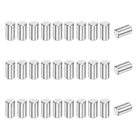 Uxcell 40-Pack 4 x 8 mm Dowel Pin, 316 stainless steel Support Pin Fastener Elements for Metal Devices [Silver Tone]