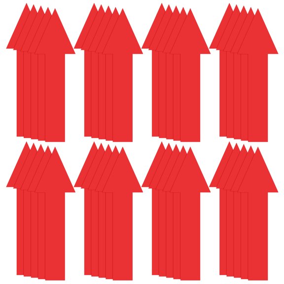 Uxcell 40-Pack Arrow Sticker, 8 Inch Self Adhesive Arrow Sign for Floor Road Wall Office Marking, Waterproof Arrow Stickers [Red]