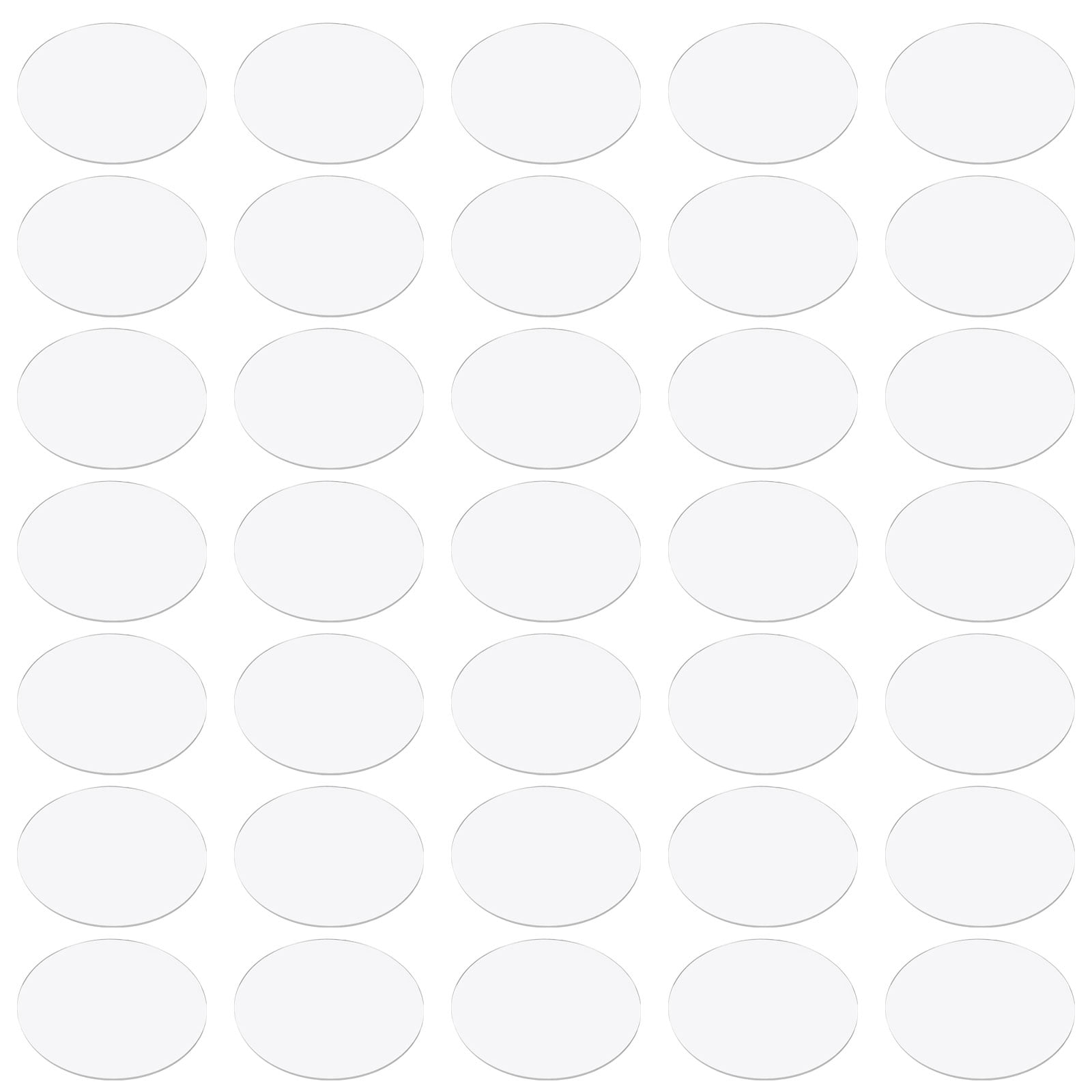 TEHAUX 50-Pack Clear Adhesive Silicone Glass Bumpers – Non-Slip Spacers & Protectors For Glass Tabletops, Cabinets, Shelves, & Frames – 0.79" Diameter