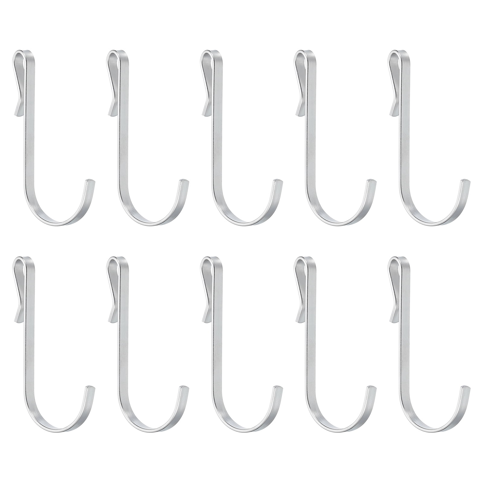 Wire Rack Hooks Uxcell 40 pack J-Shaped Hook, Wire Rack Hook Metal Clip-on Hooks Fit 1 ...