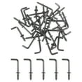 thumbnail image 1 of Uxcell 40 Pack L Shape Hooks, 5/8 Inch Right Angle Screw Hooks for Hanging, Black Bronze, 1 of 7