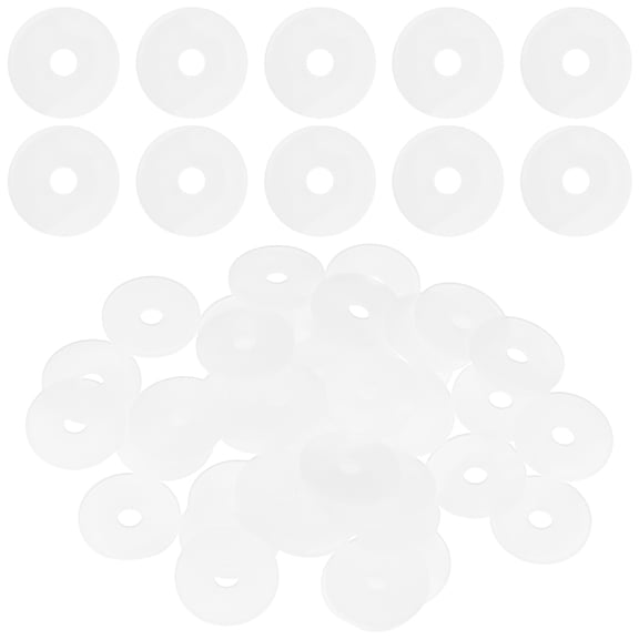 Uxcell 40-Pack M6 Nylon Flat Washers 6mm ID 25mm OD 2mm Thick Plain Washer Fastener Sealing Spacer Gasket Ring White