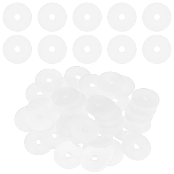Uxcell 40-Pack M6 Nylon Flat Washers 6mm ID 30mm OD 2mm Thick Plain Washer Fastener Sealing Spacer Gasket Ring White