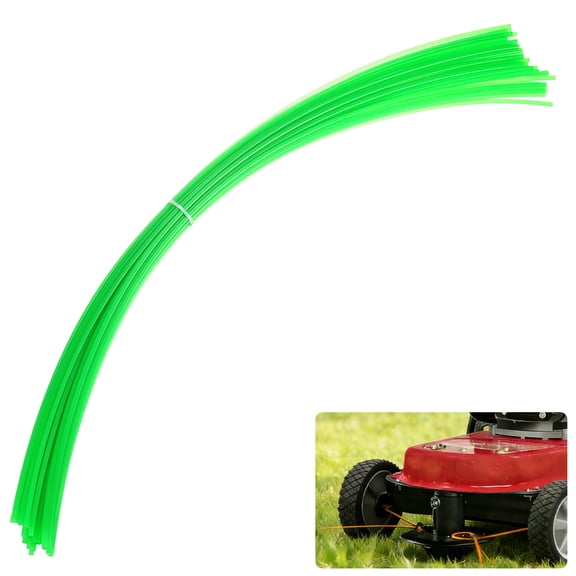 Uxcell 40-Pack Pre-Cut Trimmer Line, 0.157 Inch x 25 Inch Round Nylon Replacement Line for Universal Walk Behind Mower[Green]