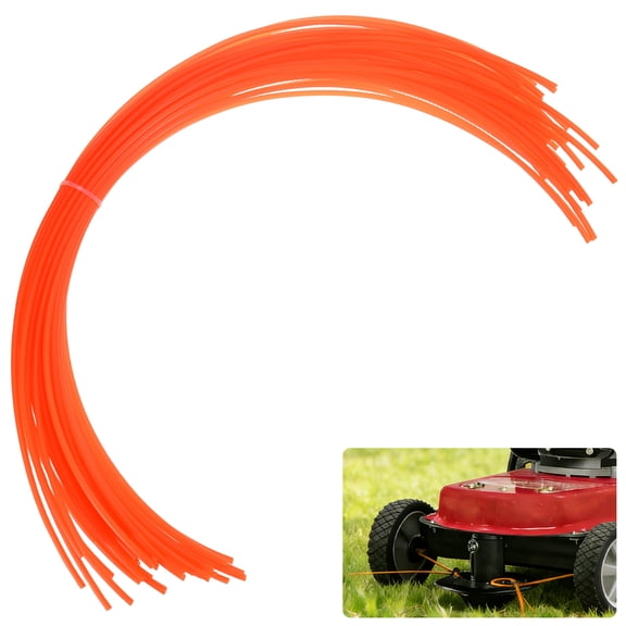 Uxcell 40-Pack Pre-Cut Trimmer Line, 0.157 Inch x 25 Inch Round Nylon Replacement Line for Universal Walk Behind Mower[Red]