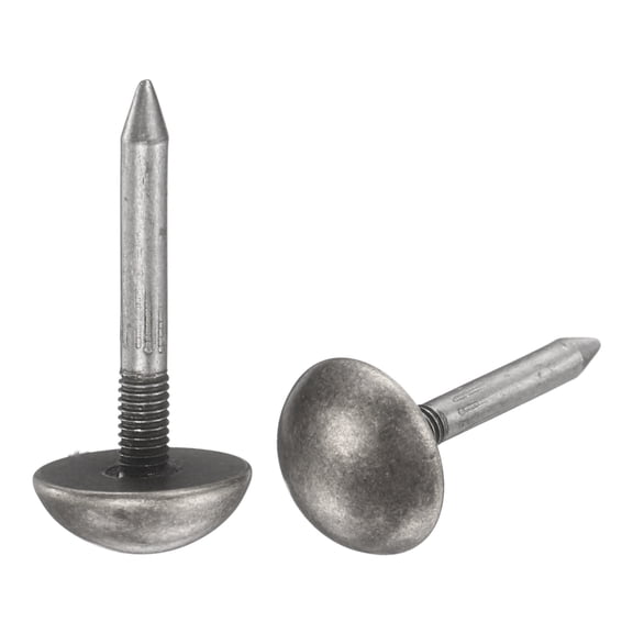 Uxcell 40 Pack Solid Brass Upholstery Tacks, 12mm Retro Upholstery Nails Decorative Thumb Push Pins for Wood Boxes Carpet Sofa Furniture Leather Crafts, Black