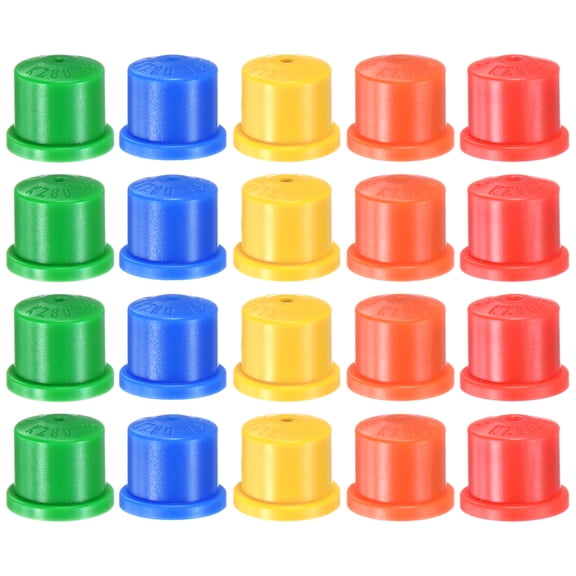 Uxcell 40-Pack Sprayer Nozzle Tips, Plastic 1.5/1.3/2.08/2/1.7mm Pore Hollow Cone Nozzle for Agricultural Irrigation [Multicolor]