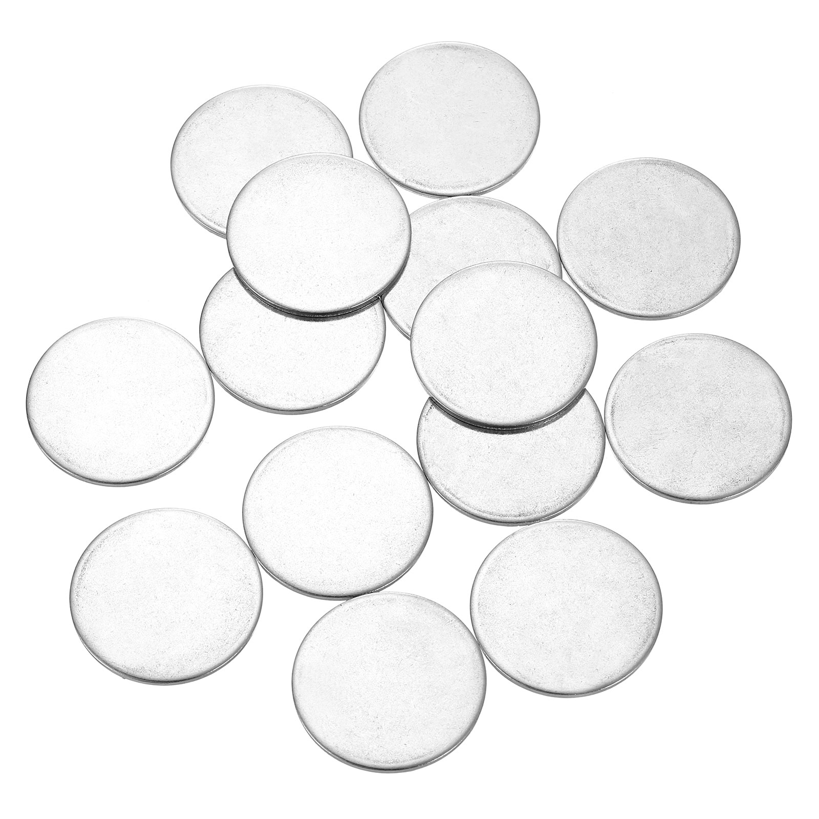 QUARKZMAN 40 Stück Edelstahl Gravierrohlinge - 25mm Rund 1,5mm Dicke 304 Edelstahl