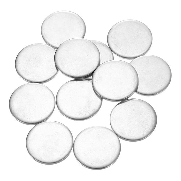 Uxcell 40 Pack Stainless Steel Disc, 1"(25mm) Diameter 1mm Thickness 304 Stainless Steel Flat Round Sheet Blank Round Circle Plate for Crafts Metal Stamping and Jewelry Making