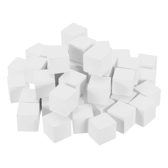 Uxcell 40 Pack Wood Blocks for Crafts, 2.5cm Unfinished Wood Cube Solid Wooden Blank Square Block for DIY Craft Projects Personalized Gifts, White