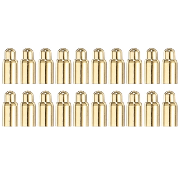 Uxcell 40 Pcs 3.5mm Spring Loaded PogoPins, Gold Plated Copper Header Thimble Current Test Pin Probes Connector Replacement for Electricity Conduction