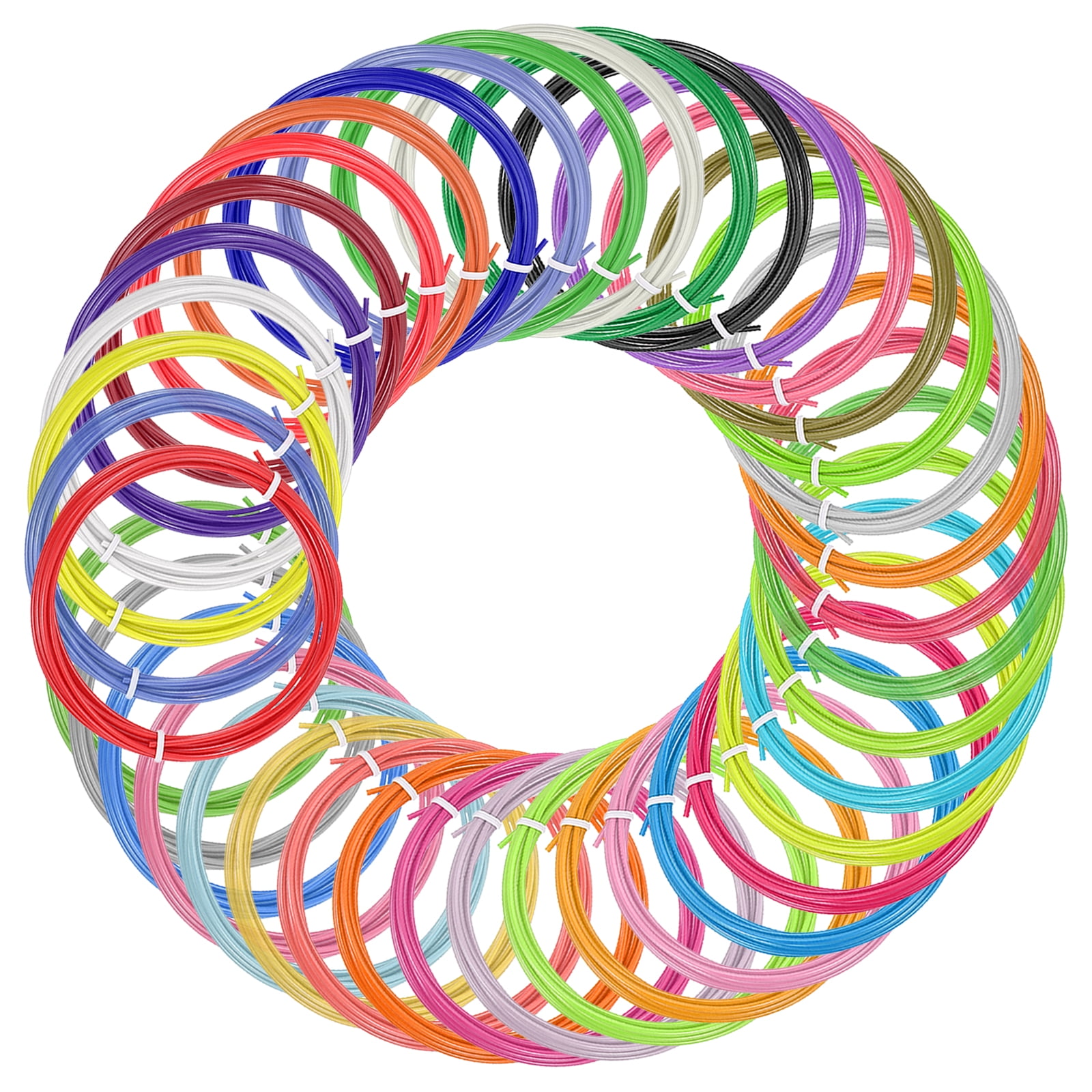 Uxcell 40 Pcs 3D Pen Filament, 1.75mm Dia 9.8ft Length PLA 3D Printing Pen Filament Refills for 1.75mm 3D Printing Pen, 40 Colors